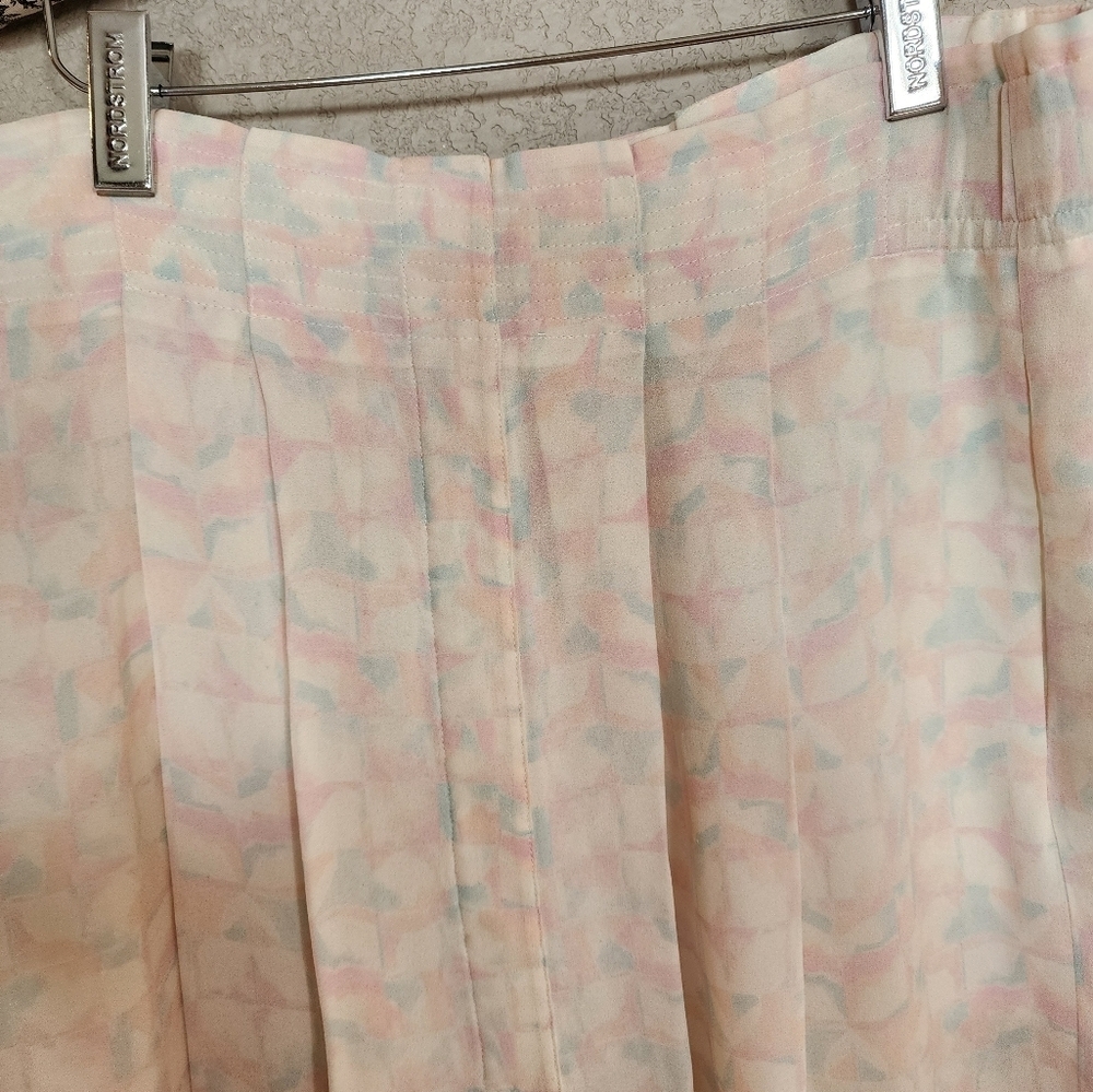 A.L.C SILK PASTEL maxi Skirt Size 2 - Picture 4 of 9